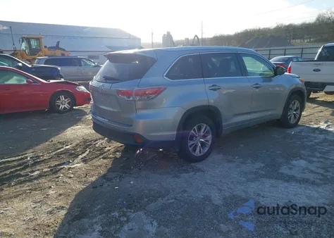 2015 Toyota Highlander Xle V6 z USA, uszkodzony, nr VIN 5TDJKRFH1FS158143